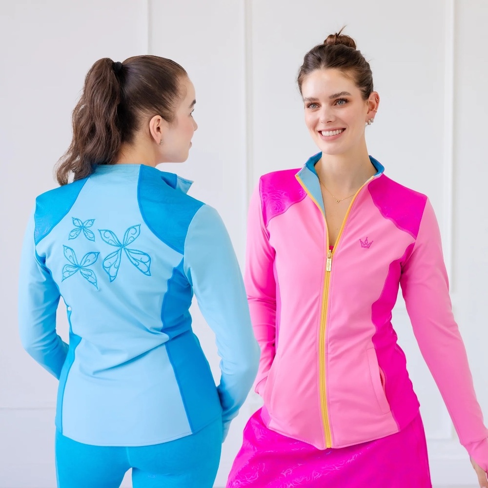 Crowned Athletics Beauty Sleep Princess REVERSIBLE Jacket XS Sleeping Beauty